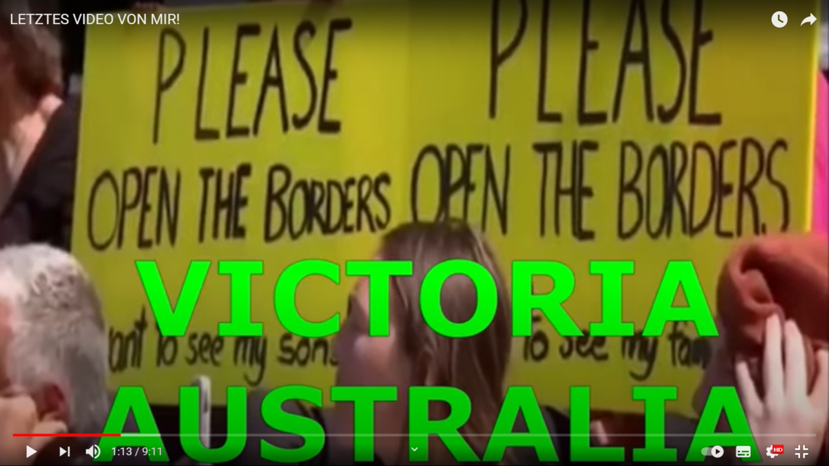 Letztes Video von Mir! Grüße aus dem zukünftigen kommunistischen Staat Australien!