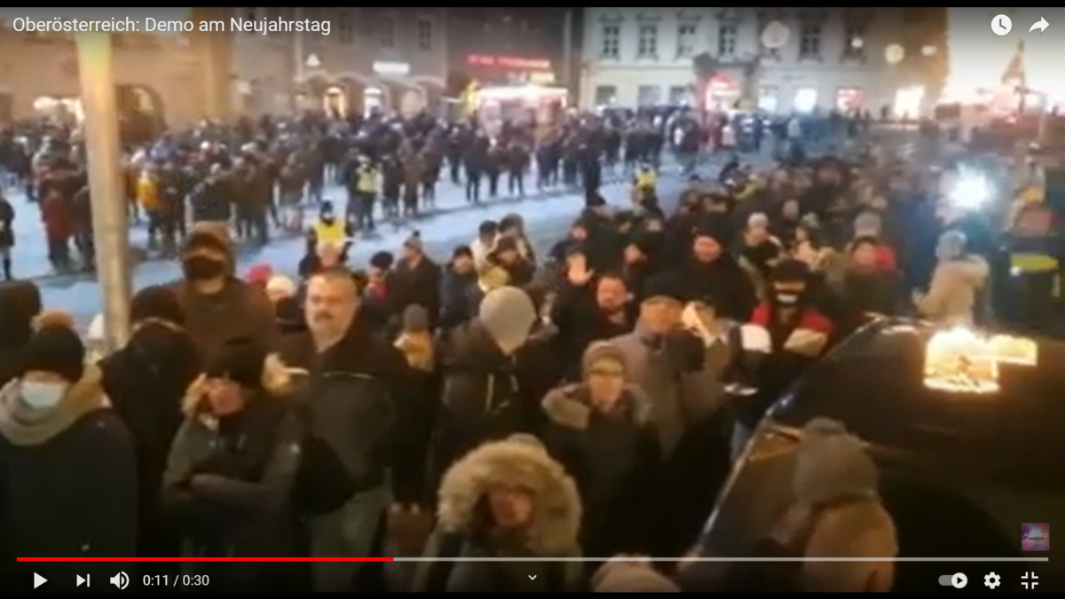 Neujahrstag: Österreich geht auf die Straße, Deutschland sitzt zu Hause!