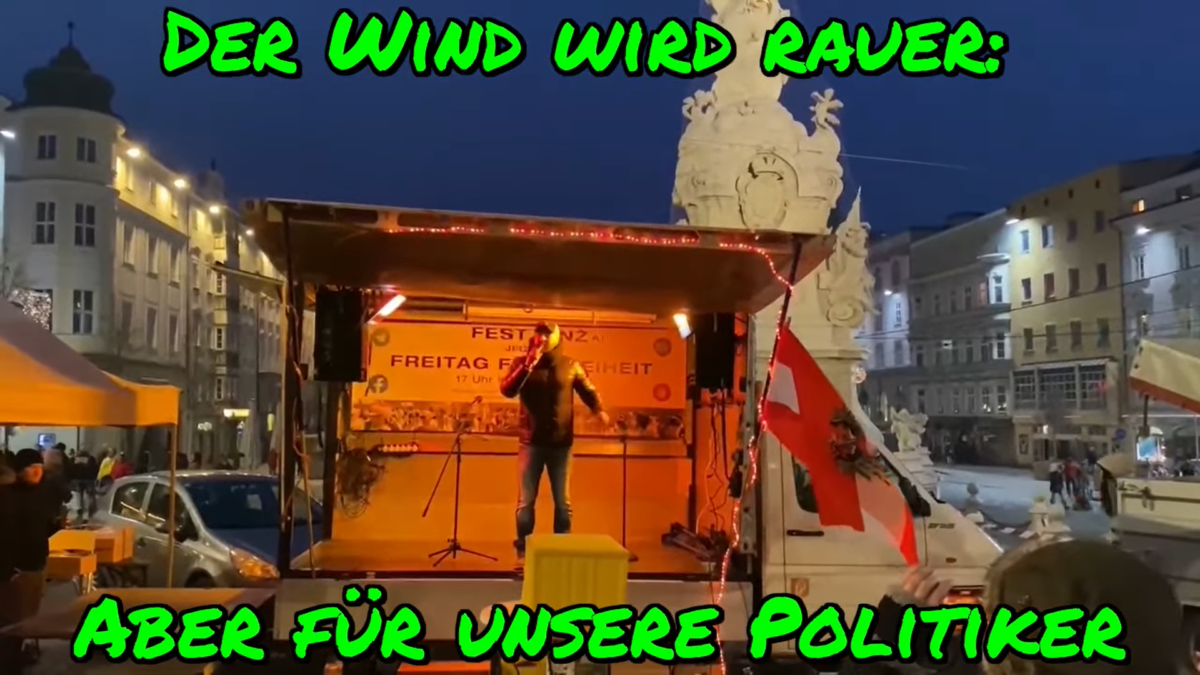 Neujahrsdemo in LINZ: 2021 wird das Jahr der Freiheit! Der Wind wird rauer, aber für die Politiker!