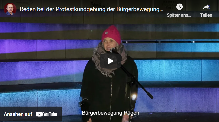 Covididioten stehen auf! Freie Reden bei der Protestkundgebung der Bürgerbewegung Rügen!