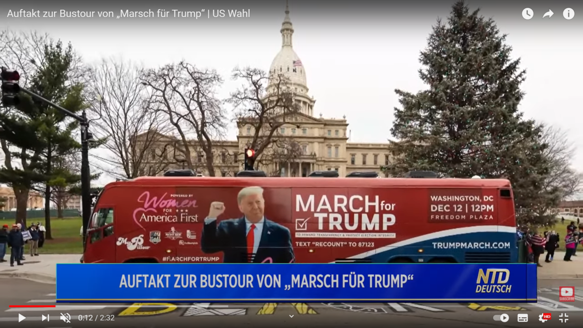 US Wahl: Auftakt zur Bustour von „Marsch für Trump“
