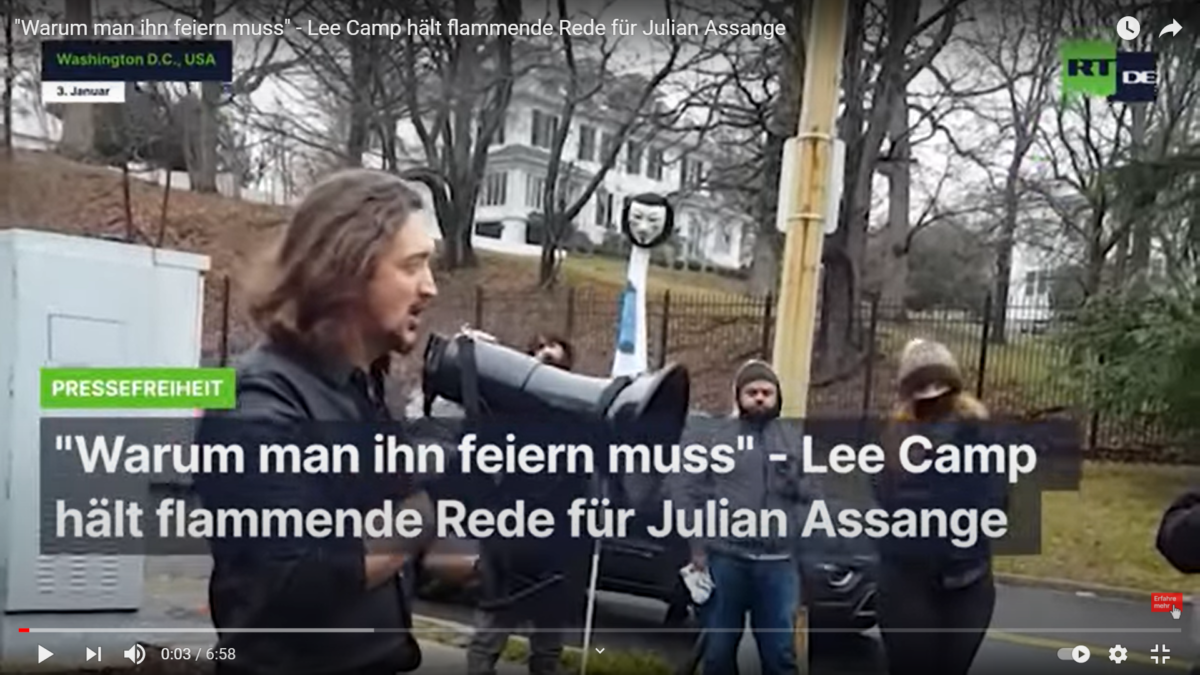 Lee Camp hält flammende Rede für Julian Assange!
