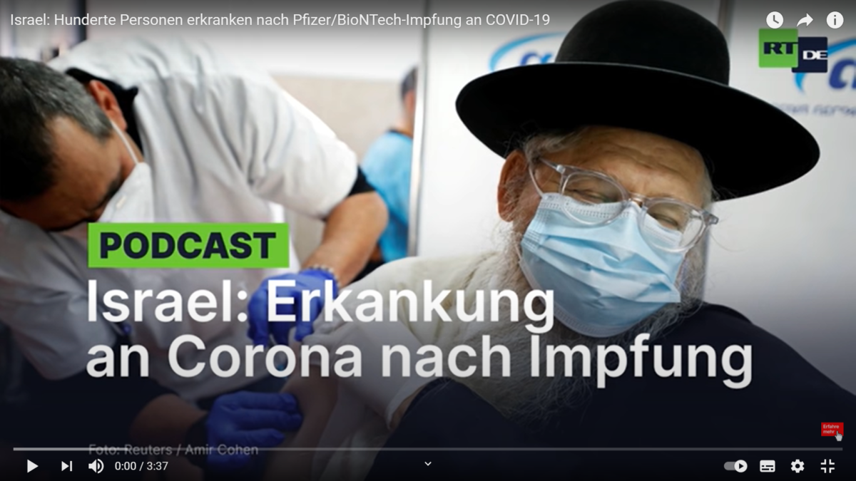 Israel: Hunderte Personen erkranken nach Pfizer/BioNTech-Impfung an COVID-19!