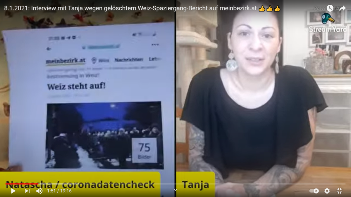 POSITIVER Weiz-Spaziergang-Bericht – RASCH WIEDER GELÖSCHT auf meinbezirk.at!