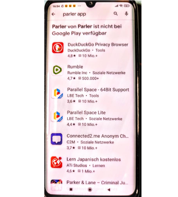 1. Internet-Weltkrieg hat begonnen! Google Play Store löscht App von Parler.com!