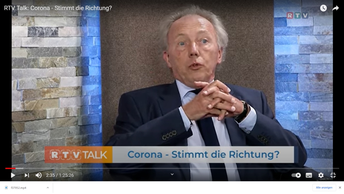 RTV Talk: Corona – Stimmt die Richtung? (Zusammenschnitt) @Wischniowski