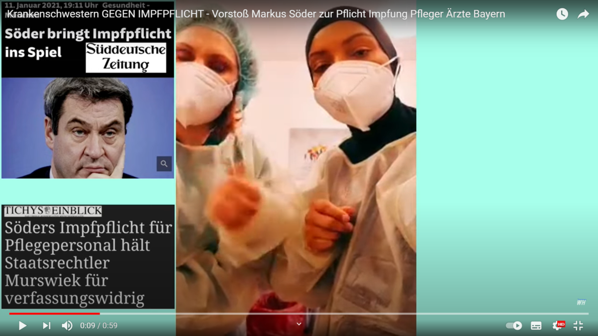 Krankenschwestern rebellieren GEGEN IMPFPFLICHT – Vorstoß Markus Söder zur Pflicht Impfung Pfleger Ärzte Bayern