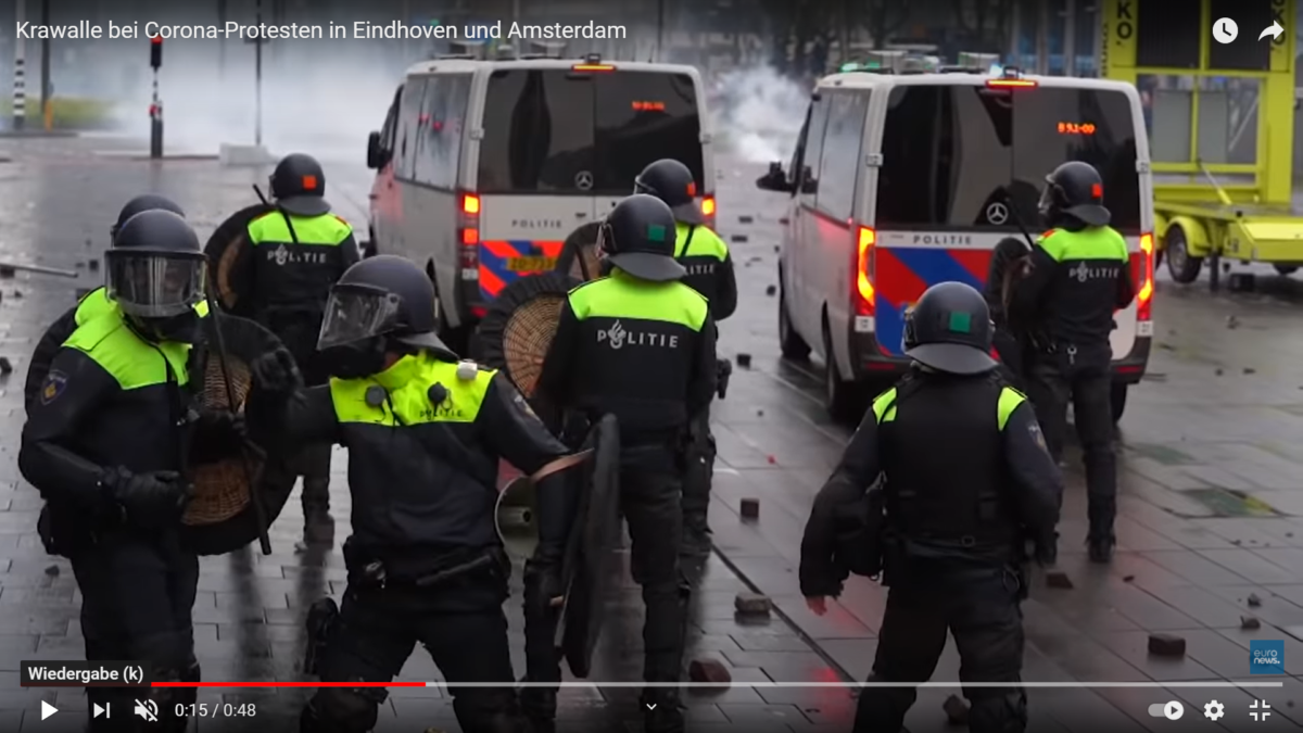 Unzensierte Videos aus den Niederlanden: Anti-Lockdown-Protest sorgt in Eindhoven für Chaos!