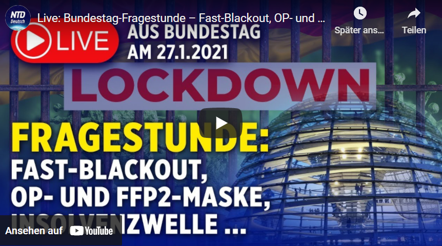 Live: Bundestag-Fragestunde – Fast-Blackout, OP- und FFP2-Maskenpflicht, Insolvenzwelle