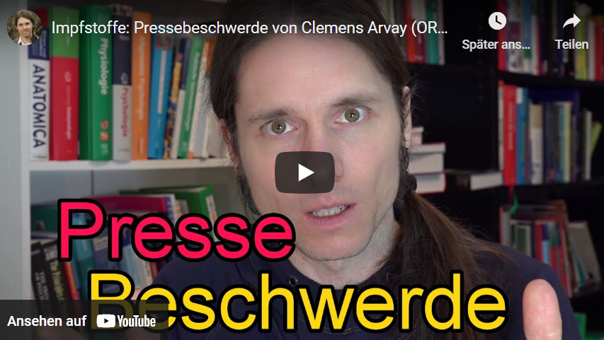 Einseitige Berichterstattung bei Impfstoffen: Pressebeschwerde von Clemens Arvay gegen AstraZeneca Lobbyisten beim ORF!