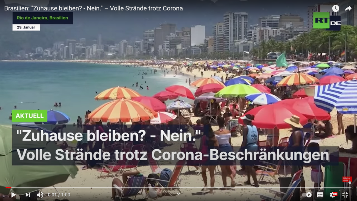 Brasilien: „Zuhause bleiben? – Nein.“ – Volle Strände trotz Corona!