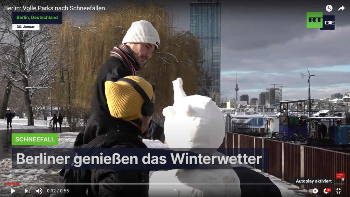 Berlin: Volle Parks nach Schneefällen!