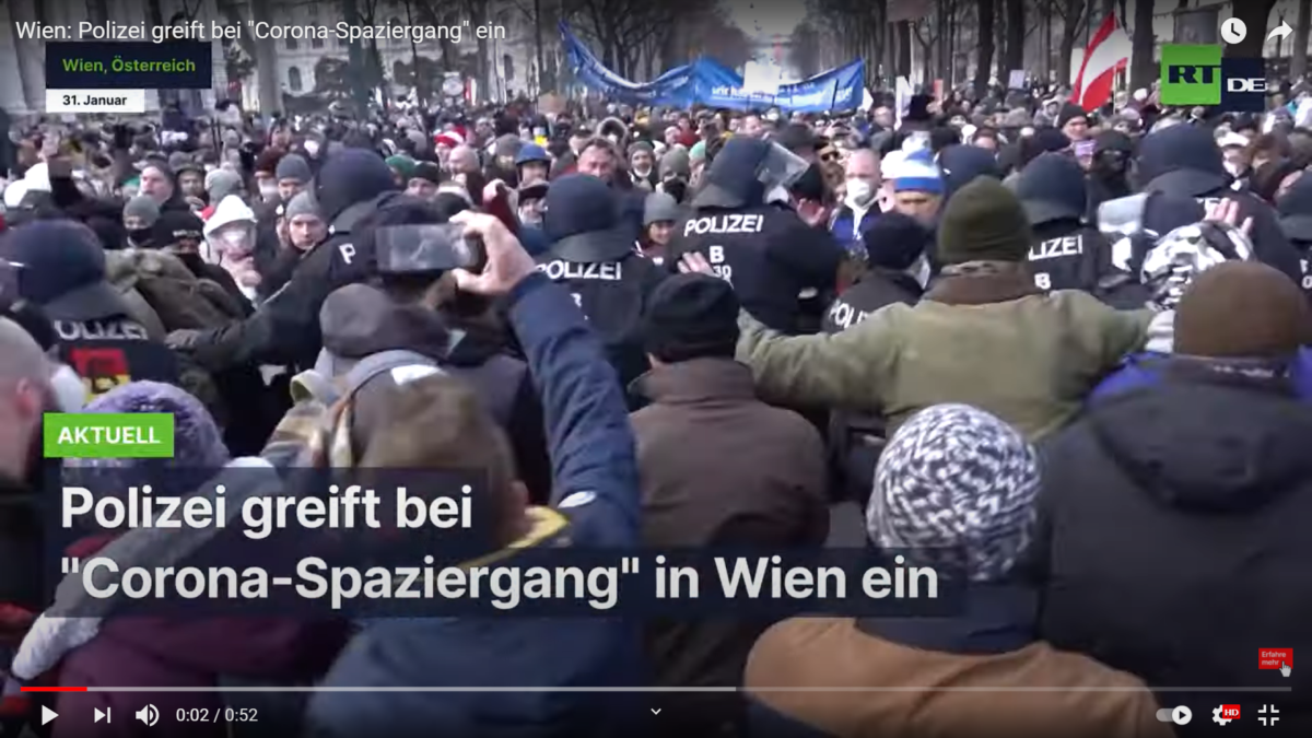 Der Sturm auf Wien: Polizei greift bei „Corona-Spaziergang“ ein!