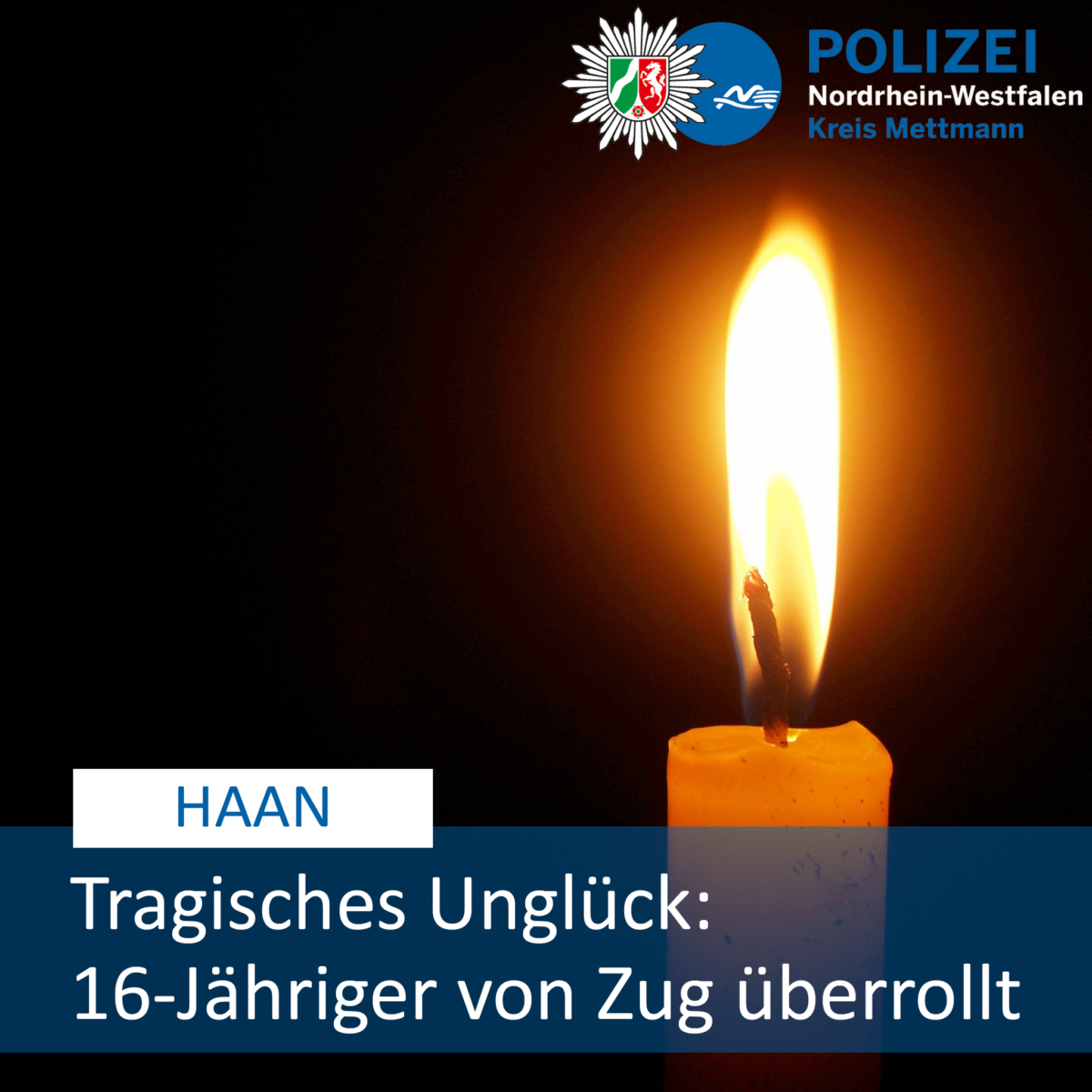 Blaulichtreport24: 16-Jähriger von Zug erfasst und tödlich verunglückt!