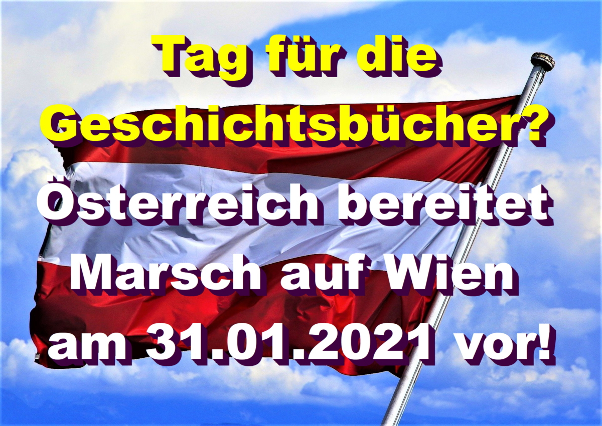 Tag für die Geschichtsbücher? Österreich bereitet Marsch auf Wien am 31.01.2021 vor!