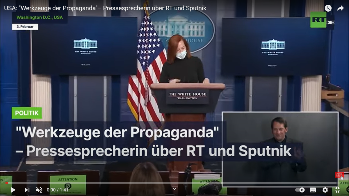 USA: „Werkzeuge der Propaganda“– Pressesprecherin über RT und Sputnik