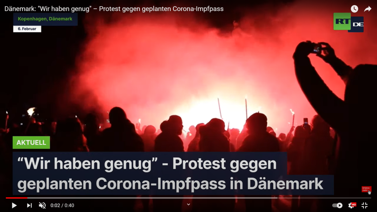 Dänemark: „Wir haben genug“ – Protest gegen geplanten Corona-Impfpass!