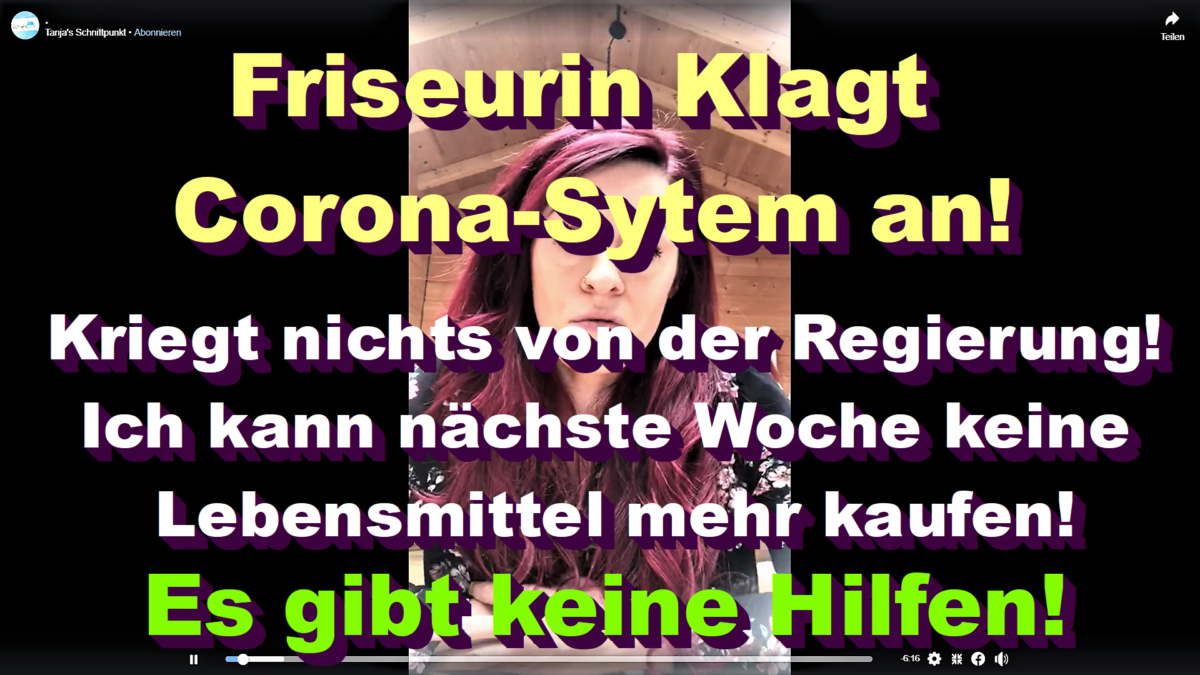 Friseurin klagt Corona-System an! Kriegt nichts von der Regierung! Ich kann nächste Woche keine Lebensmittel mehr kaufen!