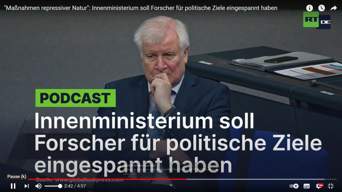Corona-Skandal: Innenministerium soll Forscher und RKI für politische Ziele eingespannt haben!