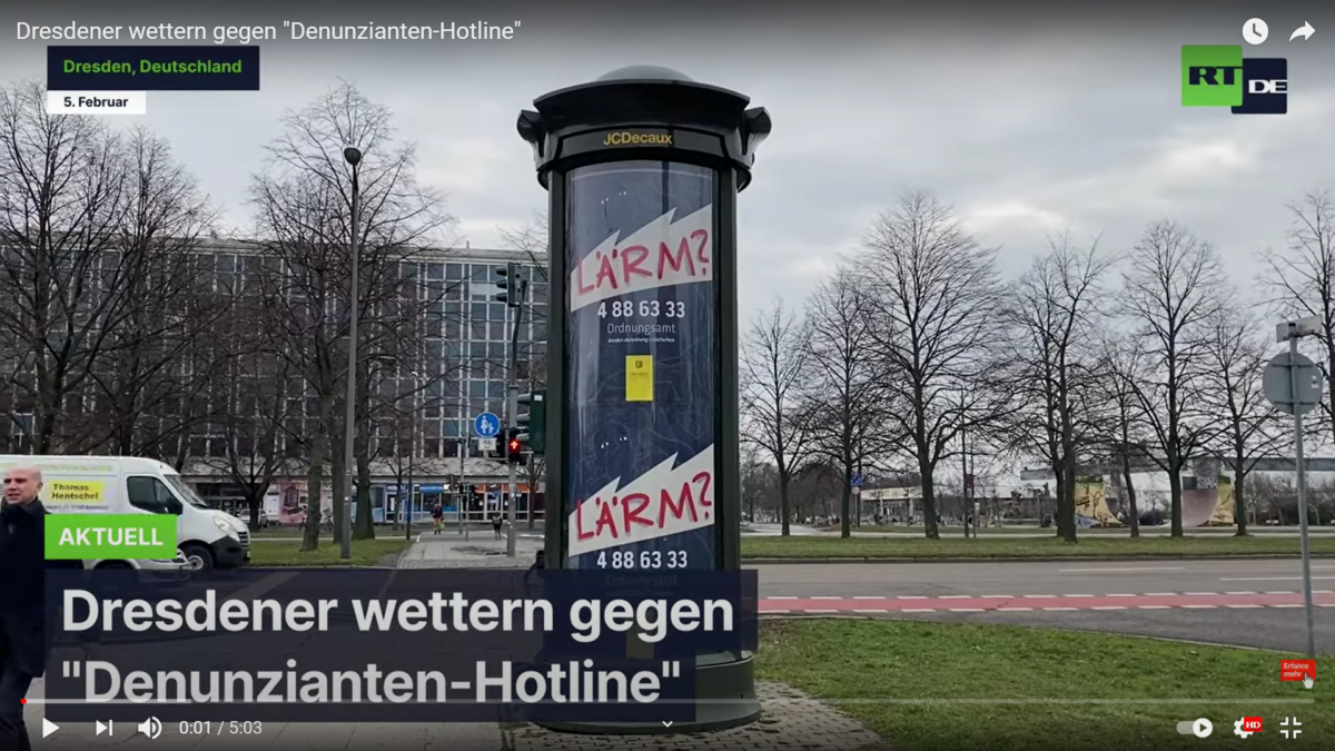 Lärm-Hotline: Dresdener wettern gegen „Denunzianten-Hotline“!