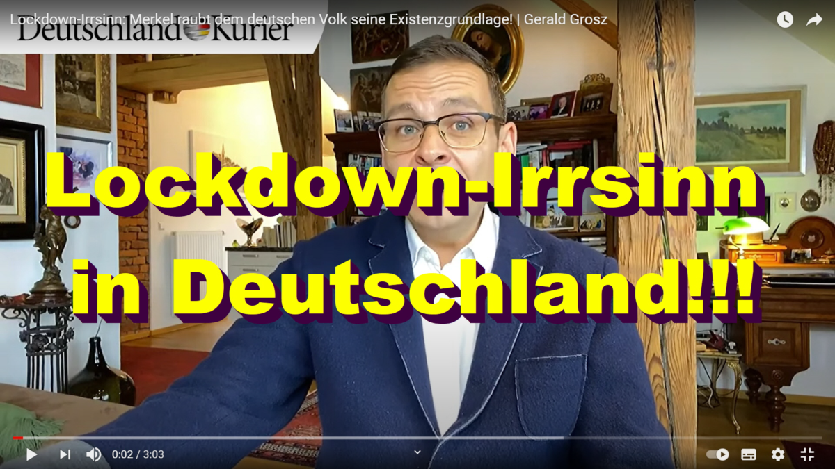 Lockdown-Irrsinn in Deutschland: Merkel raubt dem deutschen Volk seine Existenzgrundlage!