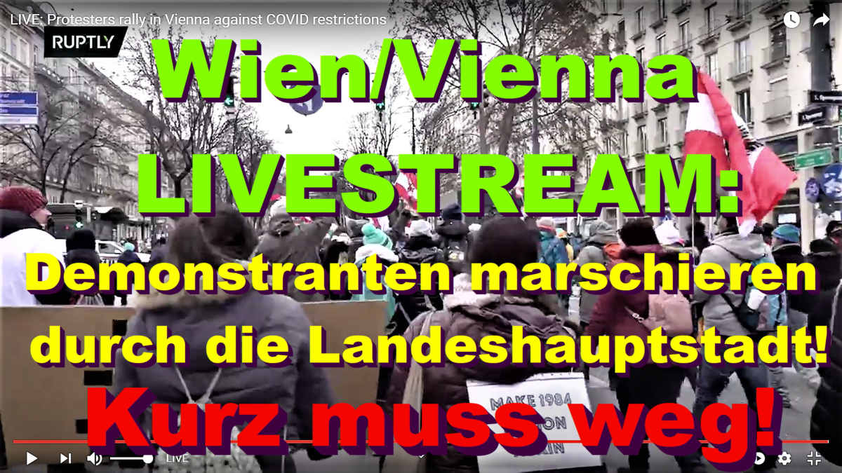 Vienna/Wien LIVE: Demonstranten marschieren durch die Landeshauptstadt!