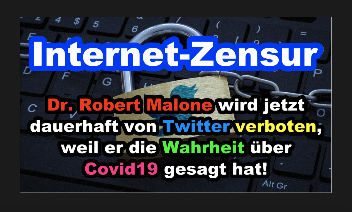 Dr. M. wird jetzt dauerhaft von Twitter verboten, weil er die Wahrheit über Covid19 gesagt hat!