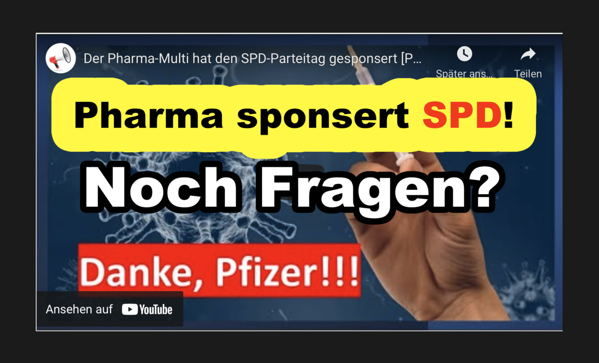 Noch Fragen? Der Pharma-Multi hat den SPD-Parteitag gesponsert!