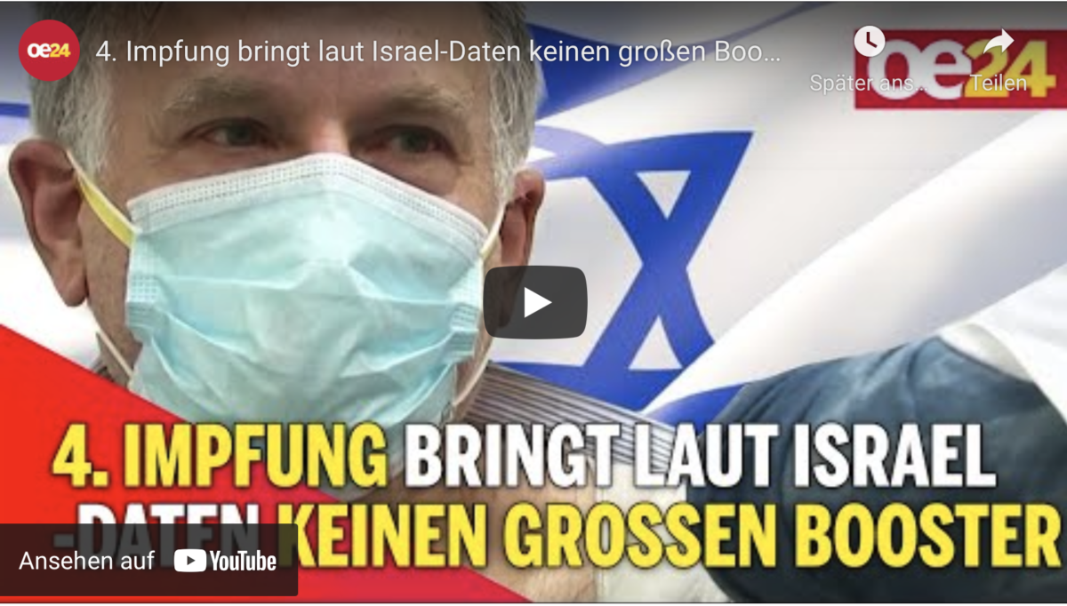 4. Corona-Impfung bringt laut Israel-Daten keinen großen Booster-Effekt!