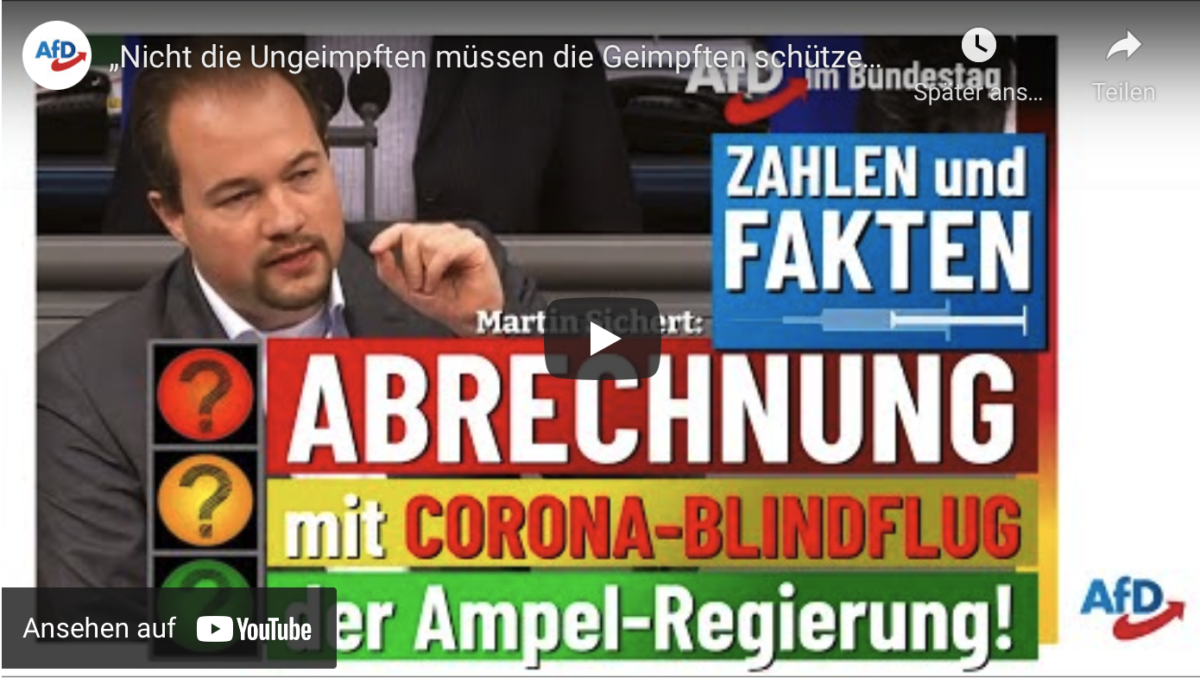 MEDIZINISCHES EXPERIMENT: „Nicht die Ungeimpften müssen die Geimpften schützen, sondern der Impfstoff!“