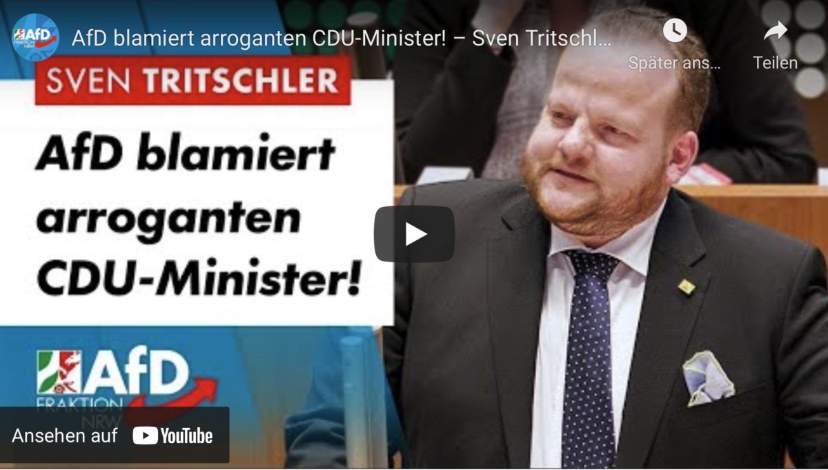 AfD blamiert arroganten CDU-Minister!