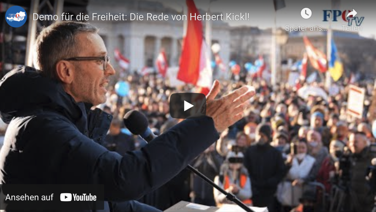 Demo für die Freiheit in Wien: Die Rede von Herbert Kickl!
