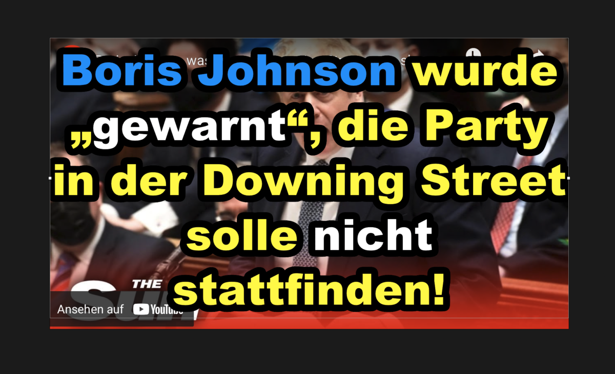 Boris Johnson wurde „gewarnt“, die Party in der Downing Street solle nicht stattfinden!