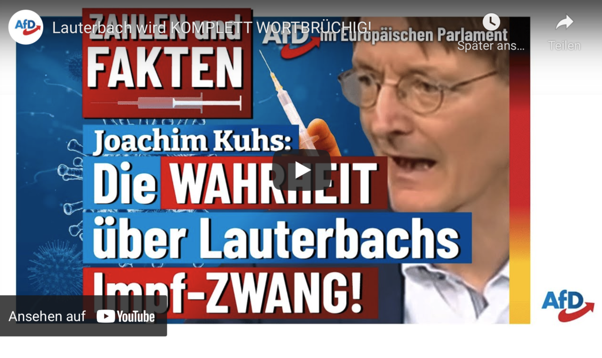 Corona: Lauterbach wird KOMPLETT WORTBRÜCHIG!