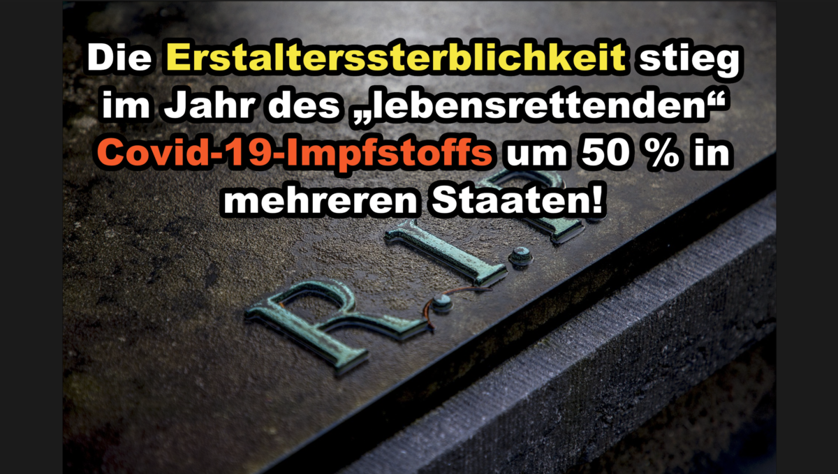 Die Erstalterssterblichkeit stieg im Jahr des „lebensrettenden“ Covid-19-Impfstoffs um 50 % in mehreren Staaten!