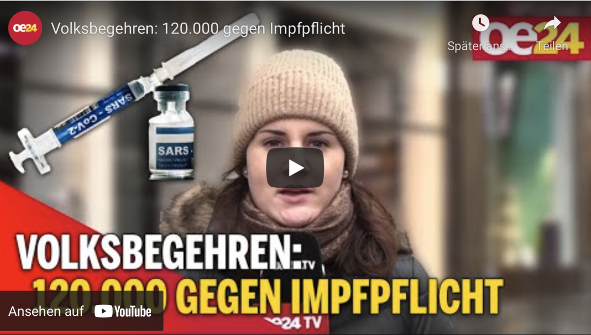 Corona-Volksbegehren in Österreich: 120.000 gegen Impfpflicht!