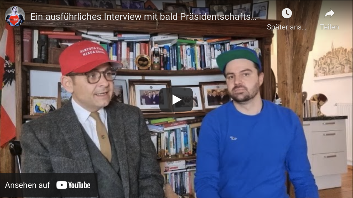 Ein ausführliches Interview mit bald Präsidentschaftskanditat Gerald Grosz!