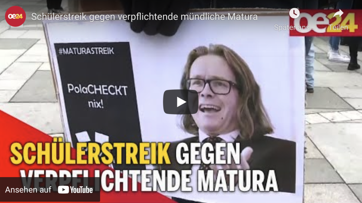 Schülerstreik gegen verpflichtende mündliche Matura!
