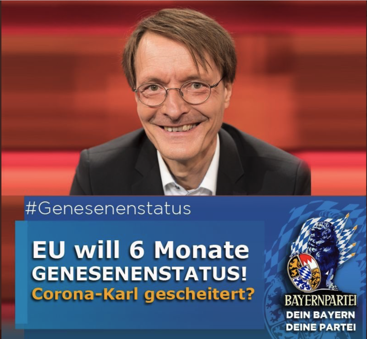 Wie geil ist das denn? Lauterbachs Genesenendauer von 3 Monaten Geschichte? EU einigt sich auf 6 Monate Gensesenenstatus!