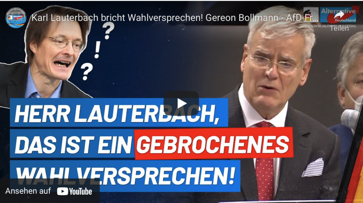 Karl Lauterbach lügt und bricht Wahlversprechen!