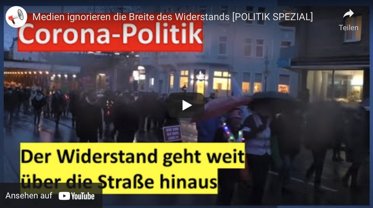 Medien ignorieren die Breite des Corona-Widerstands!