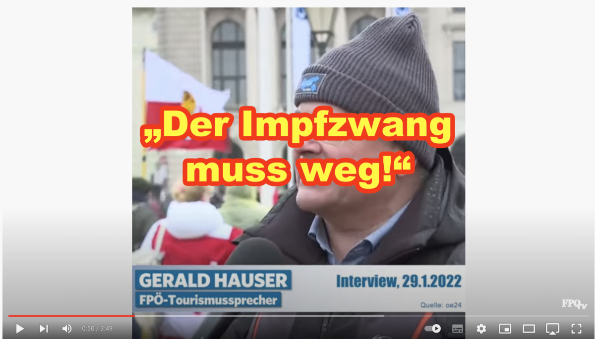 Gerald Hauser: „Der Impfzwang muss weg!“