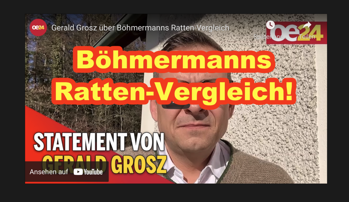 Gerald Grosz über Böhmermanns Ratten-Vergleich!