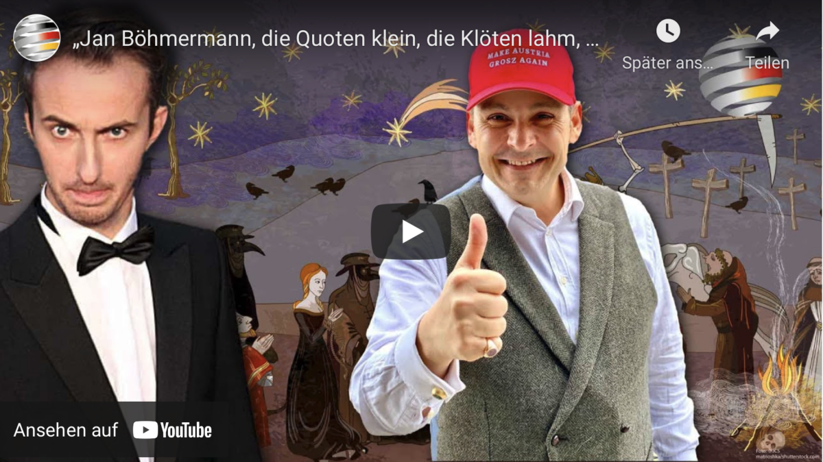 „Jan Böhmermann, die Quoten klein, die Klöten lahm, setzt zum nächsten Angriff an…“!