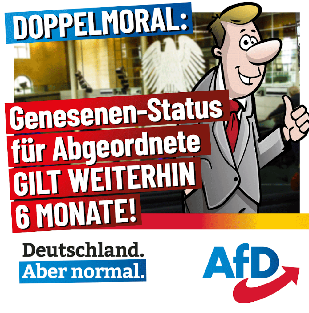 Corona-Volksverarschung geht weiter: Gensesenstatus im Bundestag ist weiter 6 Monate gültig!