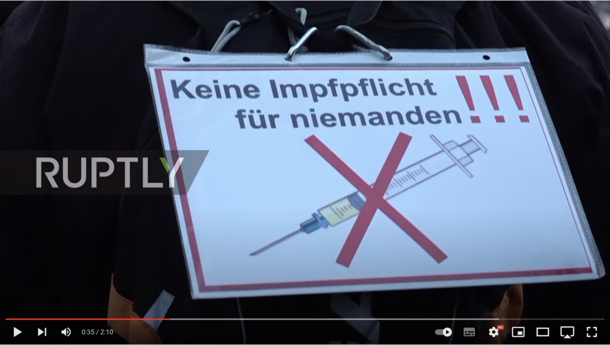 Deutschland: Hunderte protestieren in Berlin gegen die obligatorische COVID-Impfung für Gesundheitspersonal!