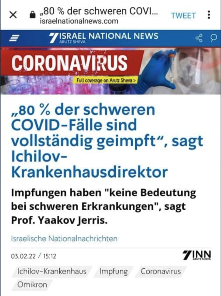 +++ Eilmeldung +++ Corona-Impfung schützt bei Infektion, nicht vor schweren Verläufen!