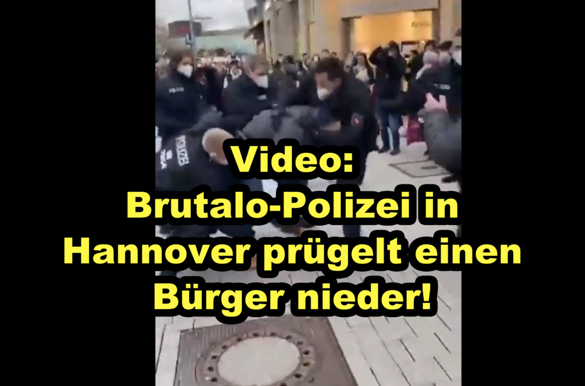 Video: Brutalo-Polizei in Hannover prügelt einen Bürger nieder!