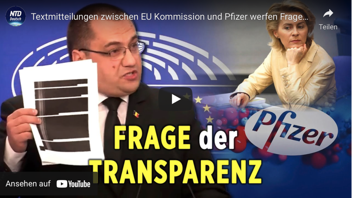 Textmitteilungen zwischen EU Kommission von der Leyen und Pfizer werfen Fragen auf!