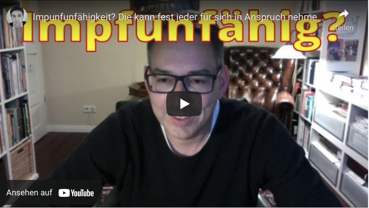 Impunfunfähigkeit? Die kann fest jeder für sich in Anspruch nehmen!